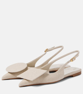 Jacquemus Les Slingbacks Duelo Plates canvas flats