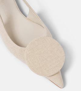 Jacquemus Les Slingbacks Duelo Plates canvas flats