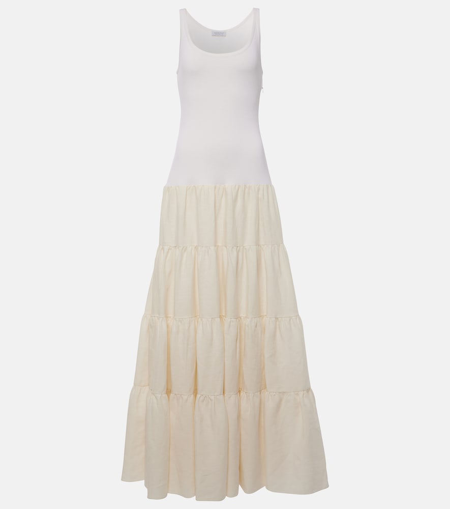 Gabriela Hearst Pozas tiered linen maxi dress. Gabriela Hearst Pozas 多层亚麻长裙