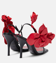 Magda Butrym Floral-appliqu√É¬© leather slingback sandals