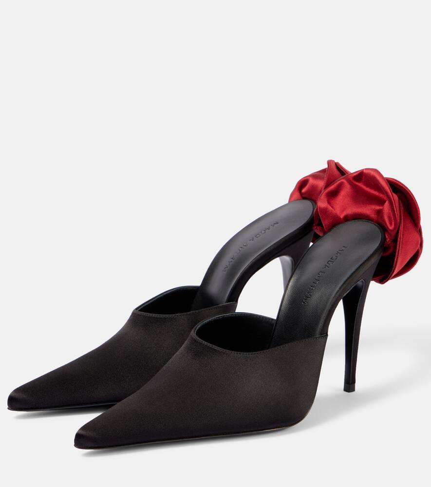 Magda Butrym Floral-appliqu√É¬© satin mules