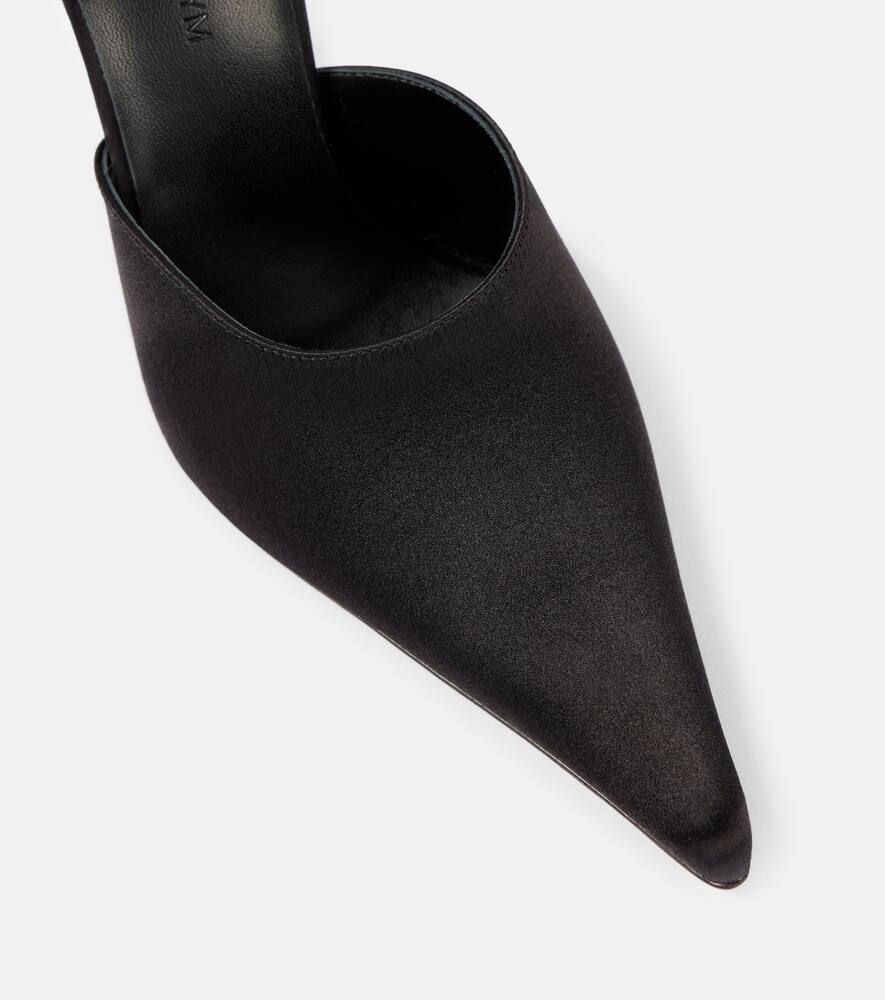 Magda Butrym Floral-appliqu√É¬© satin mules