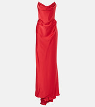 Vivienne Westwood Off-shoulder satin gown. 薇薇安·韦斯特伍德露肩缎面礼服