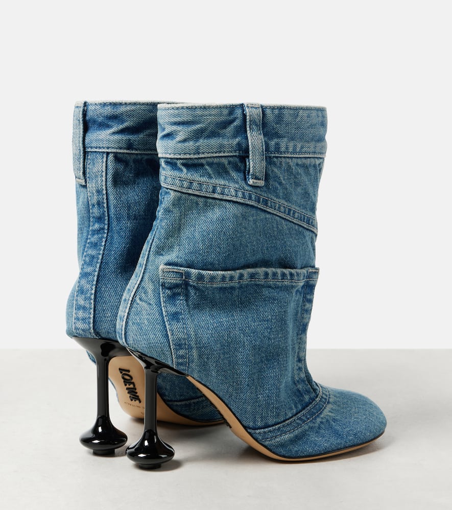 Loewe Toy Panta 90 denim ankle boots