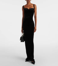 Balenciaga Velvet jersey bustier gown