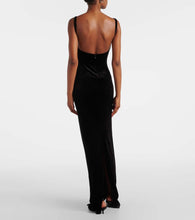 Balenciaga Velvet jersey bustier gown