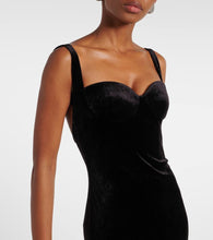Balenciaga Velvet jersey bustier gown