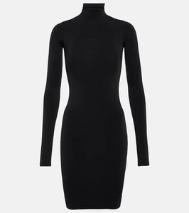 Balenciaga Mockneck jersey minidress