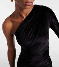 Balenciaga Asymmetric one-shoulder velvet gown