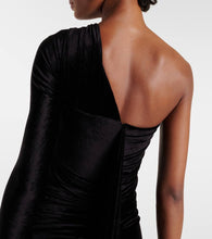 Balenciaga Asymmetric one-shoulder velvet gown