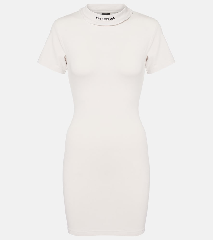 Balenciaga Cotton-blend jersey minidress. Balenciaga 棉混纺针织迷你连衣裙