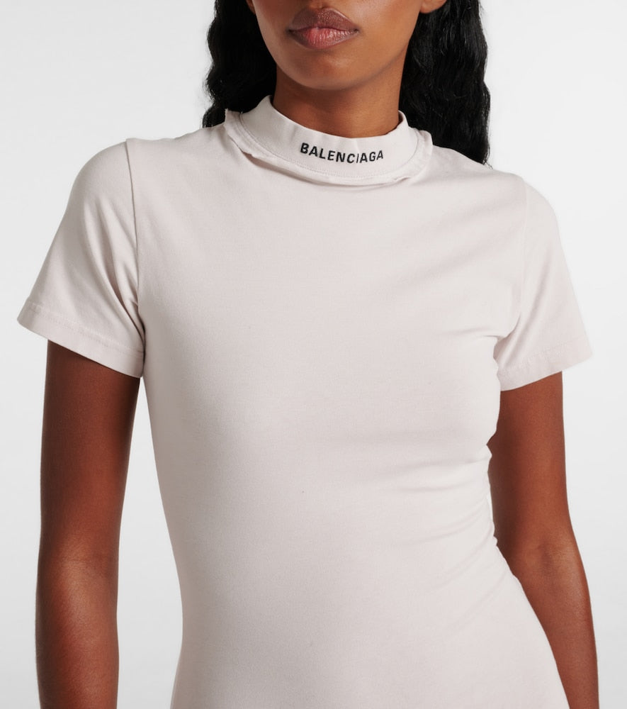Balenciaga Cotton-blend jersey minidress