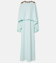 Costarellos Elin embellished caped  gown. 科斯塔雷洛斯·埃林缀饰披肩礼服