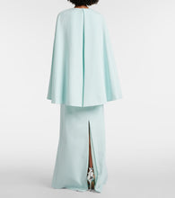 Costarellos Elin embellished caped  gown