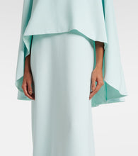 Costarellos Elin embellished caped  gown