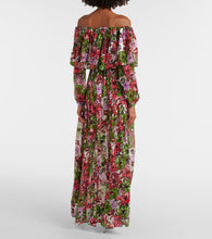 Costarellos Floria devor√É¬© silk-blend chiffon gown