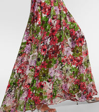 Costarellos Floria devor√É¬© silk-blend chiffon gown