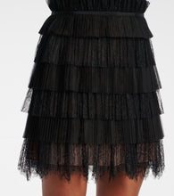Costarellos Hayla tulle and chantilly lace minidress