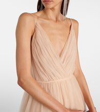 Costarellos Cassandra caped gown