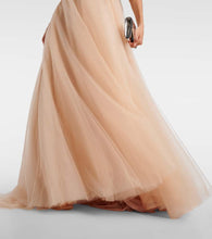 Costarellos Cassandra caped gown