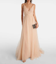 Costarellos Cassandra caped gown