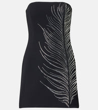 David Koma Crystal-embellished cady minidress. David Koma 水晶装饰绉纱迷你连衣裙