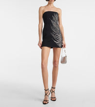 David Koma Crystal-embellished cady minidress