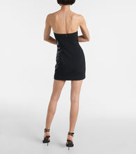 David Koma Crystal-embellished cady minidress