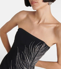 David Koma Crystal-embellished cady minidress