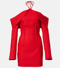 David Koma Wool-blend minidress. David Koma羊毛混纺迷你连衣裙