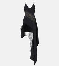 David Koma Asymmetric lace-trimmed minidress. David Koma 不对称蕾丝边迷你连衣裙