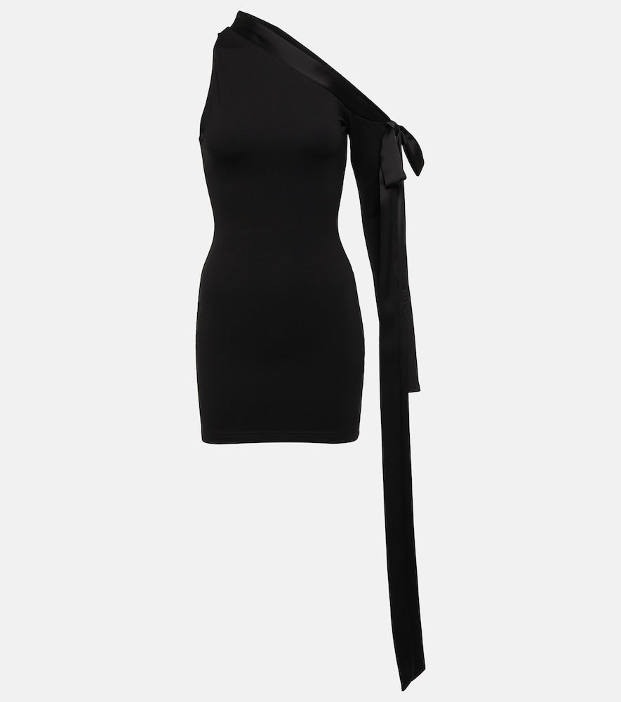 David Koma One-shoulder satin minidress. David Koma 单肩缎面迷你连衣裙
