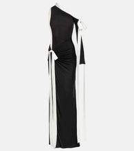 David Koma Bow-detail off-shoulder jersey gown