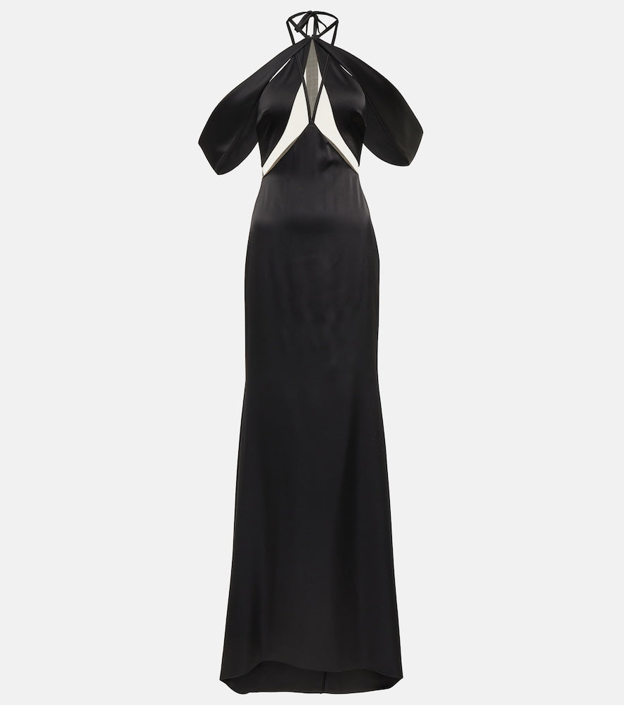 David Koma Off-shoulder tulle gown. David Koma 露肩薄纱礼服
