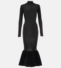 David Koma Flounced jersey midi dress. David Koma 荷叶边针织中长连衣裙