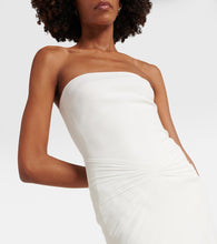 David Koma Bridal strapless gathered cady gown
