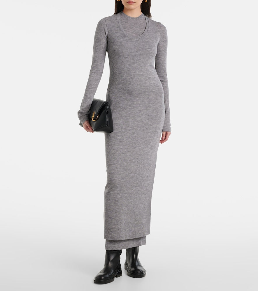 Jil Sander Virgin wool midi dress