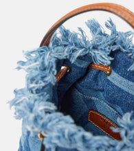 Pucci Marmo Small leather-trimmed denim bucket bag