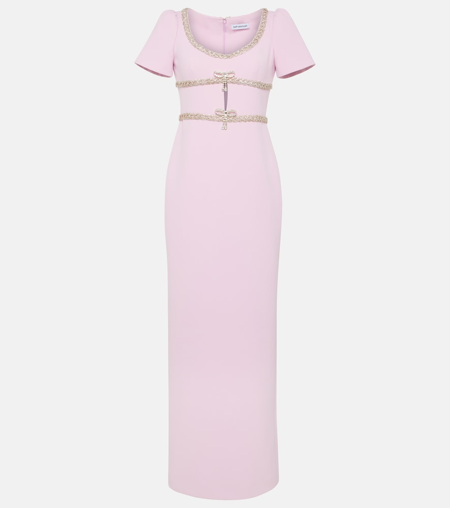 Self-Portrait Crystal-embellished  gown. 自画像水晶装饰礼服