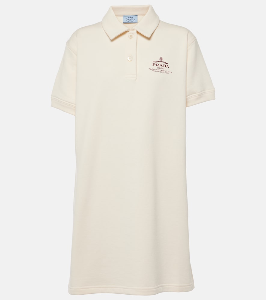 Prada Logo cotton fleece polo dress. Prada Logo 棉质抓绒 Polo 衫