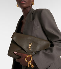 Saint Laurent Cassandre Large leather clutch