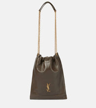 Saint Laurent Jamie Pochon leather bucket bag. Shop Saint Laurent Shoulder Bags for women now.