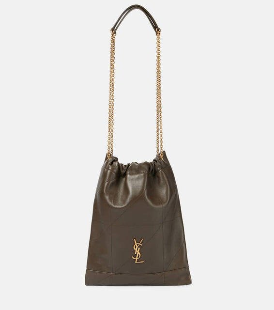 Saint Laurent Jamie Pochon leather bucket bag. Shop Saint Laurent Shoulder Bags for women now.