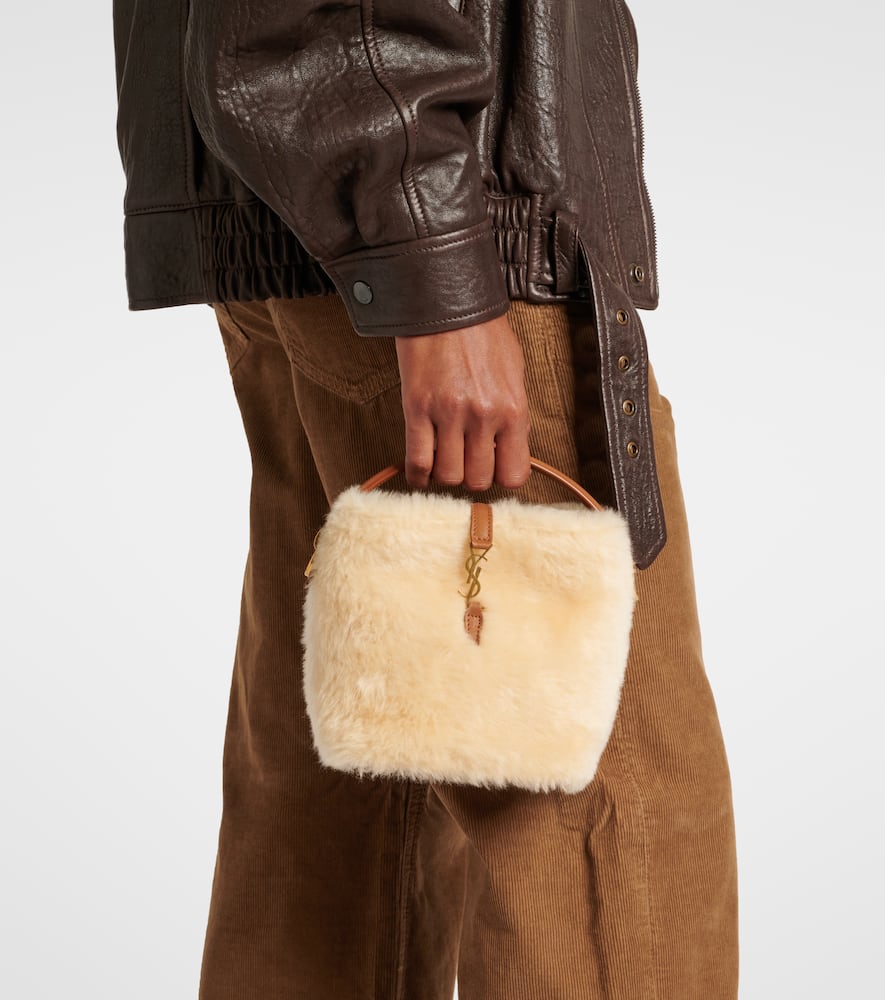 Saint Laurent Le 37 Mini shearling bucket bag