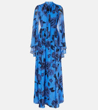 Erdem Tie-neck floral silk voile gown. Erdem 系领花卉真丝薄纱礼服