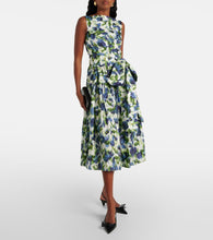 Erdem Floral bow-detail cotton midi dress