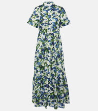 Erdem Floral tiered cotton poplin midi dress. Erdem 花卉图案多层棉质府绸中长连衣裙
