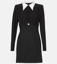 Versace Silk and wool-blend minidress. 范思哲真丝羊毛混纺迷你连衣裙