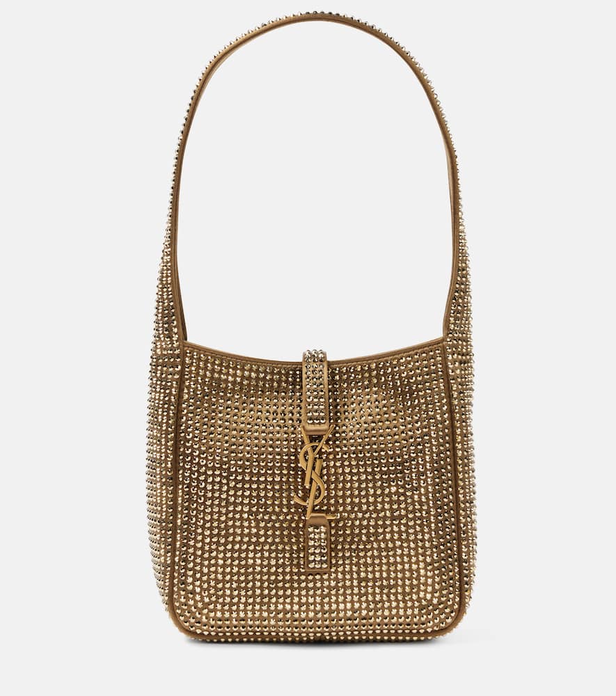 Saint Laurent Le 5 √É¬† 7 Mini embellished satin shoulder bag. Shop Saint Laurent Shoulder Bags for women now.