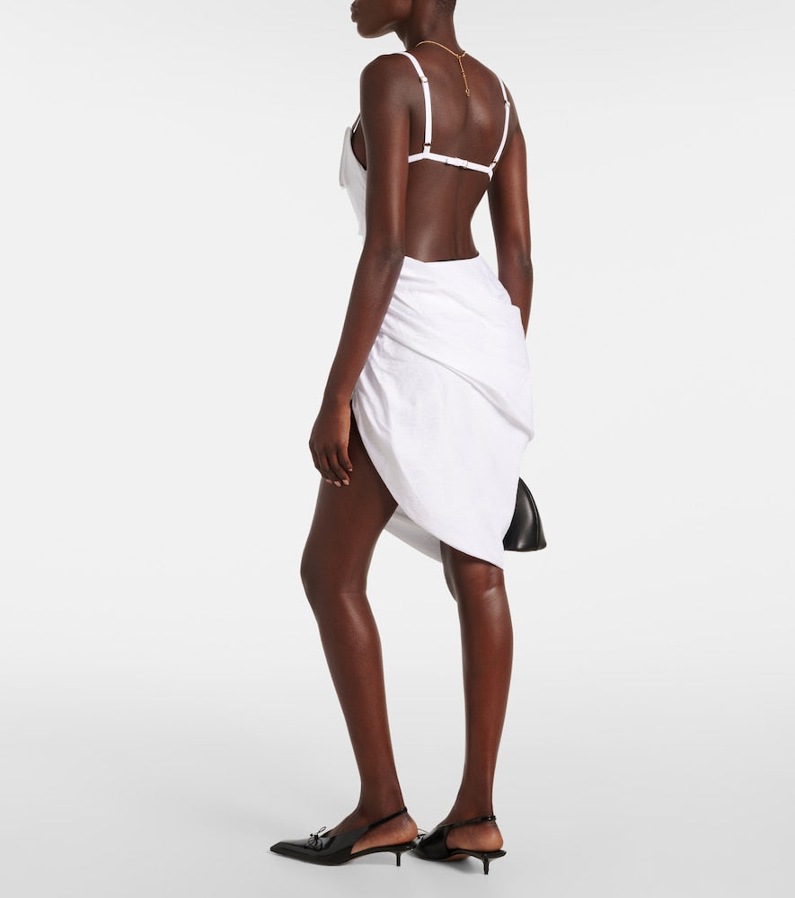 Jacquemus La Robe Saudade draped minidress